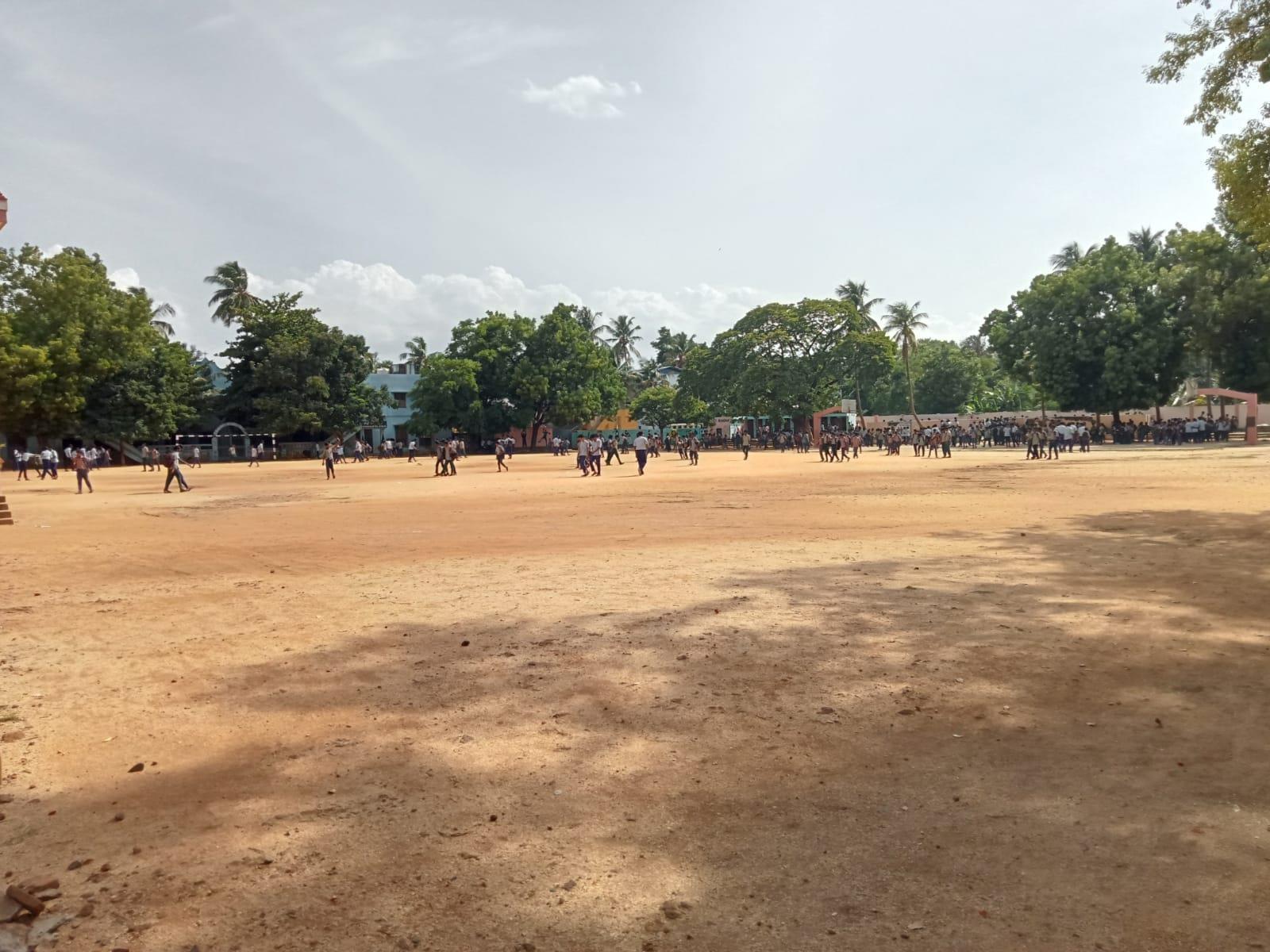 A running track on a sports ground
